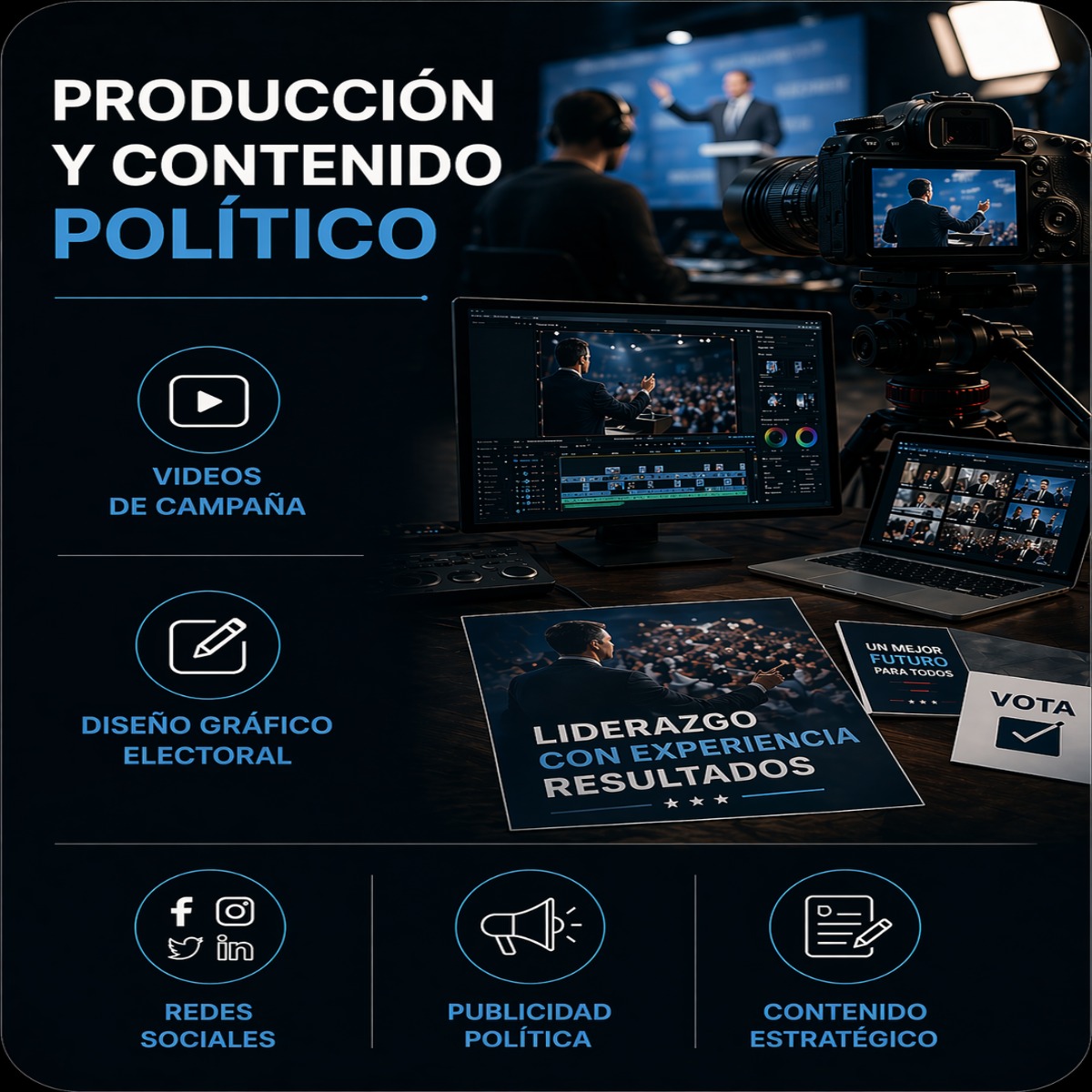 Servicio político 5 — Producción audiovisual electoral